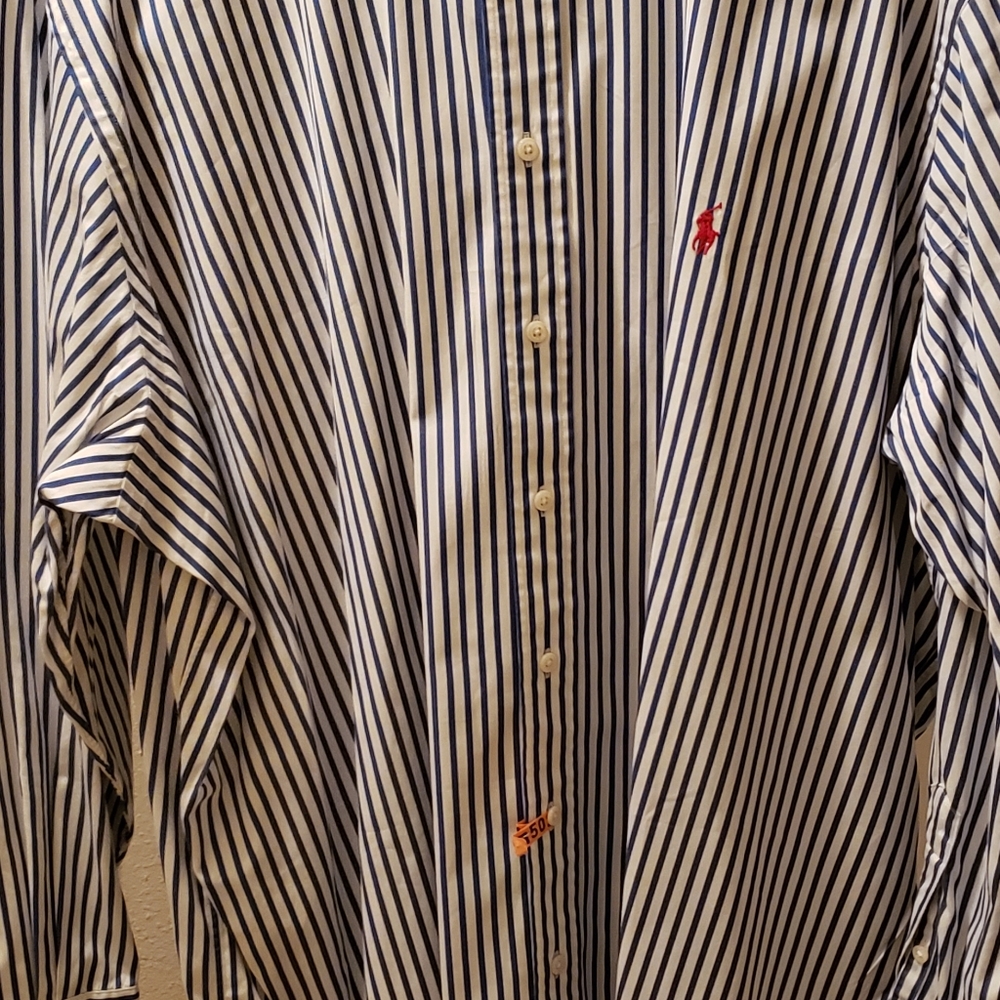 Mens polo by Ralph Lauren L/S oxfors shirt 3xb.